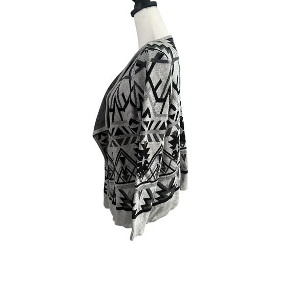 I.N.C International Concepts Open Cardigan Black Gray Silver Large - Picture 4 of 4